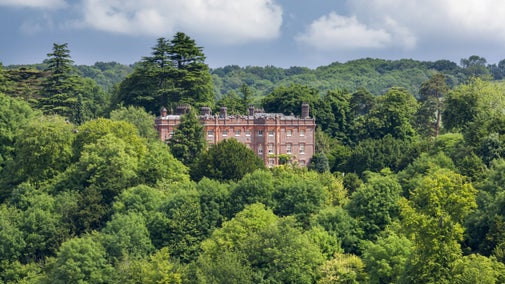 A bird's-eye view of Hughenden nestling among the trees